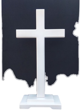 白色十字架 家居装饰品壁挂 大型落地木质大十字架