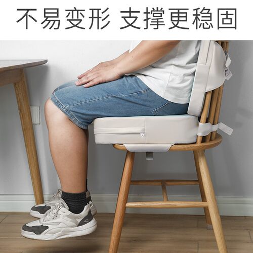 儿童增高坐垫防水免洗宝宝吃饭餐椅加高垫皮革硬小学生家用餐桌椅 - 图2