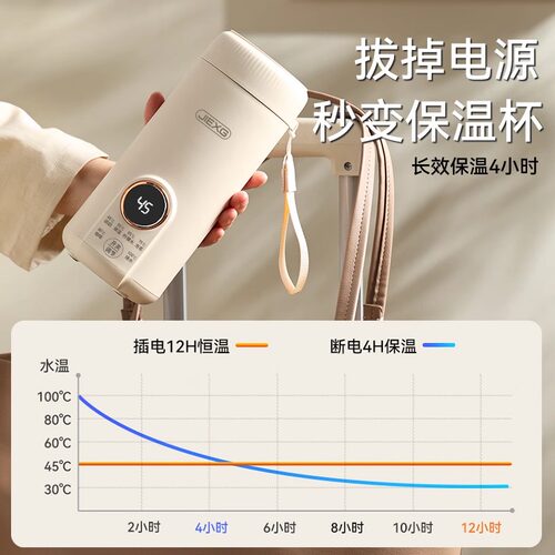 德国捷行恒温杯便携式恒温壶婴儿专用冲奶外出泡奶电热水壶可烧水 - 图1