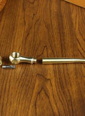 黄铜可过滤烟嘴男士烟杆高级可循环男士烟斗纯铜摆件创意铜工艺品