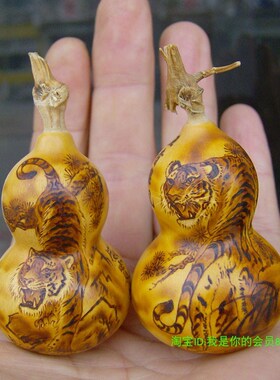 邢台市非遗葫芦烙画龙鱼纯手工艺术礼品特色创意文把玩小手捻葫芦