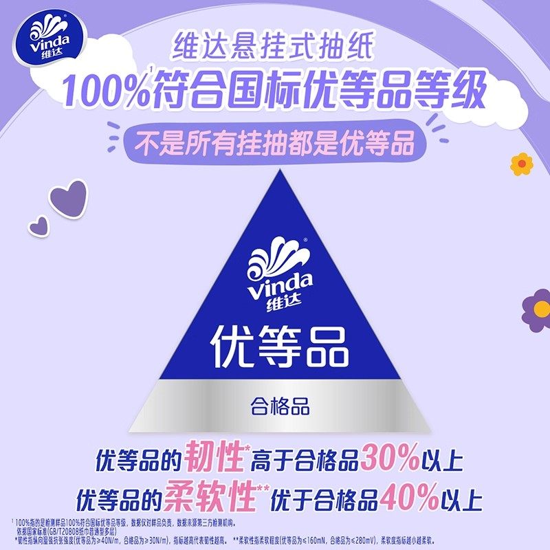 维达悬挂式棉韧抽纸挂壁式纸巾纸抽整箱家用实惠装餐巾纸卫生纸,淘宝优惠券,粉丝福利购,淘宝优惠卷