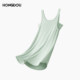 ຊຸດນອນທີ່ມີ pads ເຕົ້ານົມ, ບາງ ice silk suspender pajamas, ສາມາດໃສ່ນອກເປັນເຄື່ອງນຸ່ງເຮືອນ H5N7814
