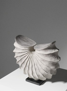 简约现代软装饰品轻奢几何树脂摆件样H板房间售楼处电视柜艺术摆