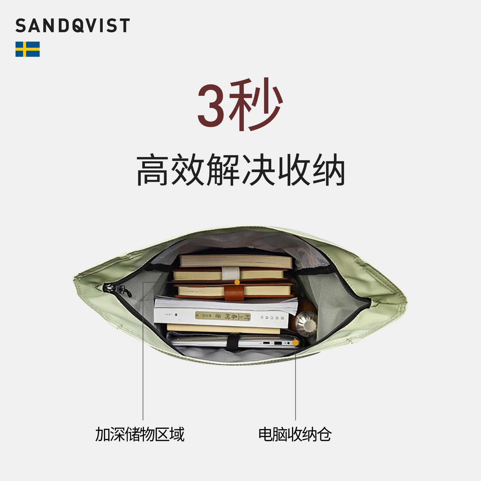 SANDQVISTRUBEN卷顶背包轻便上班通勤耐用防水电脑仓双肩包男女,淘宝优惠券,粉丝福利购,淘宝优惠卷