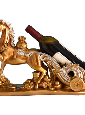 招财马摆件工艺j品马红酒架摆件酒柜装饰品家用客厅马酒架马上有