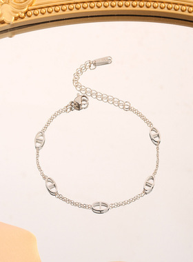 韩版ins小众设计感高级猪鼻子钛钢手链女新款时尚手环百搭手饰潮