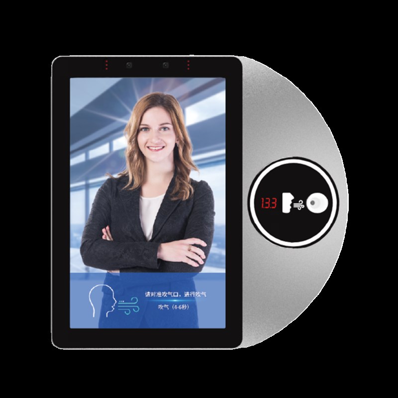 Face Recognition Alcohol Test Test Access Control Attendance System Terminal All Pre-job Face Swipe Check-in Construction Site