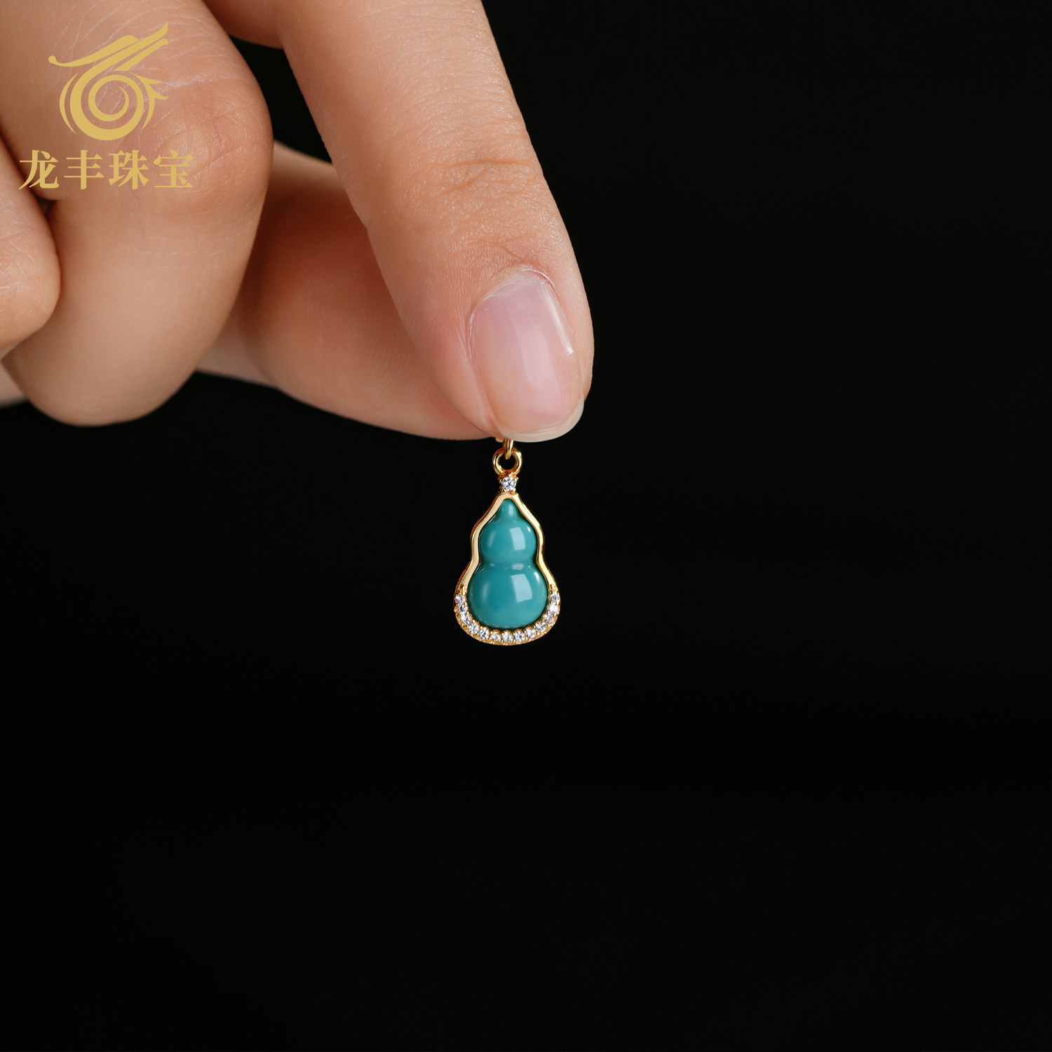 Authentic Natural Turquoise Gourd Stud Earring Set