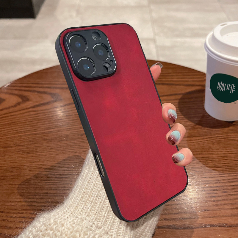 坎宁安适用于iQOO5Pro手机壳U3X新年红U5羊巴皮Z1x男女Neo855秋冬Neo商务U5S小众5se简约neo3全包U5e保护套 - 图1