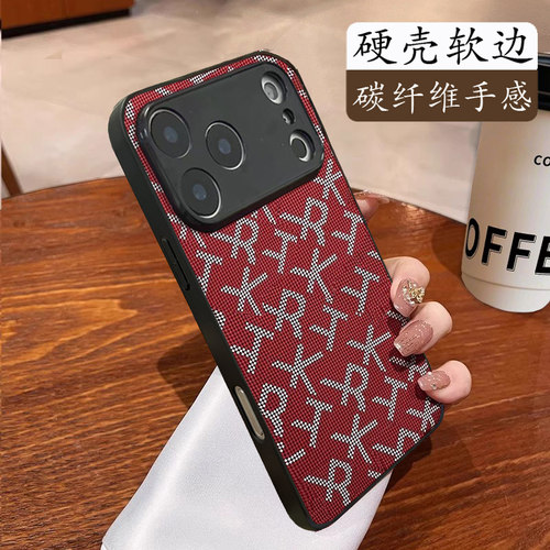 坎宁安适用红米Turbo4手机壳14/13新年红note15pro纤维纹11商务12皮质9/8pro凯夫拉纹7磨砂13C简约10x保护套 - 图1