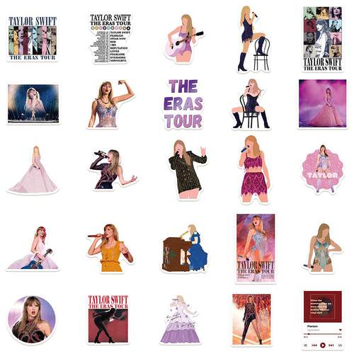 50张霉霉时代巡回演唱会The Eras Tour贴纸笔记本电脑跨境装饰贴 - 图0