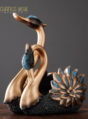 天鹅红酒架家居创意客厅葡萄酒架欧式工艺品摆设酒柜装饰品