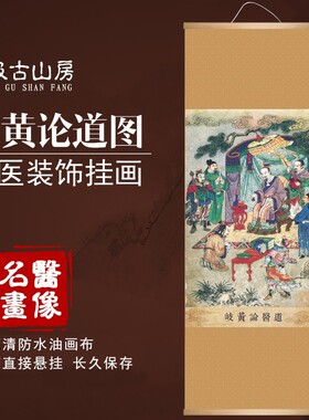 神农采药伏羲八卦名医装饰挂图