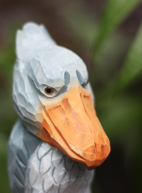 包邮 鹿妖商店 鲸头鹳 木雕摆件 网红沙雕大鸟 手工实木动物