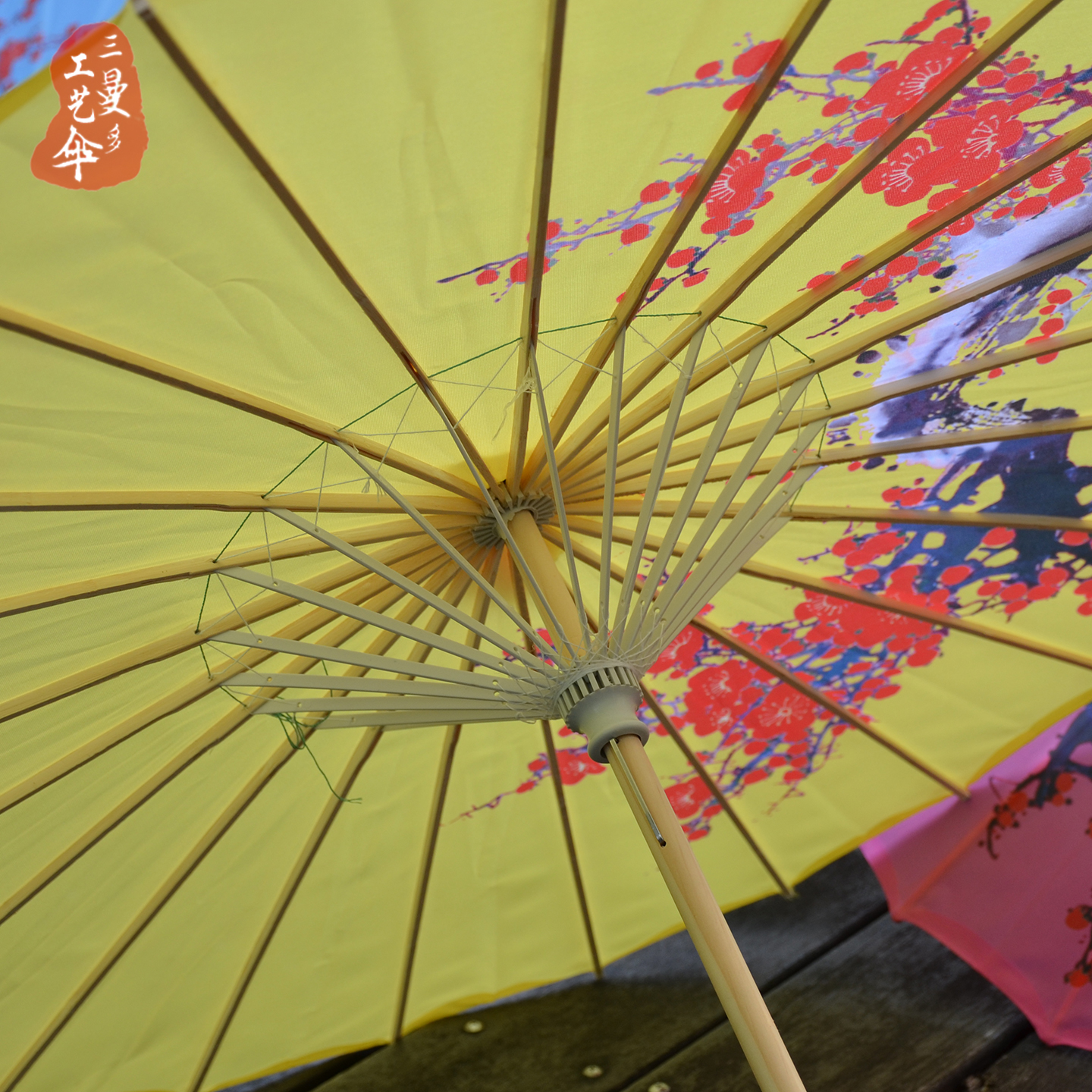 三曼多古风伞梅花牡丹旗袍走秀道具伞汉服拍照古典舞蹈伞表演古装 - 图2