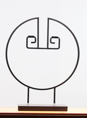 现代简约铁艺花架搭配桌面花瓶花盆置物架创意新中式桌面装饰摆件