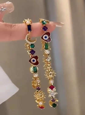 复古多巴胺星星月亮手链女