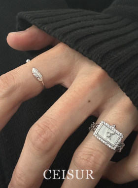 反方向的钟~复古简约手表戒指女