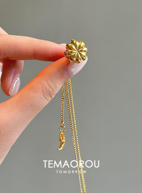 新中式金色小南瓜流苏项链女