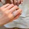 Korean style cool silver imitation diamond pig nose ring for women