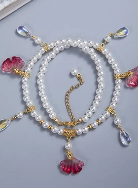 古风汉服璎珞项圈珍珠项链汉服宋制配饰品流苏古装古典首饰仙气女