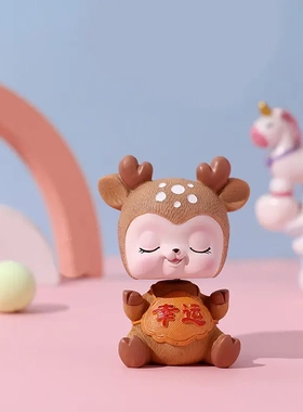 创意呆萌摇头汽车摆件树脂工艺品车内装饰用品送女孩礼物