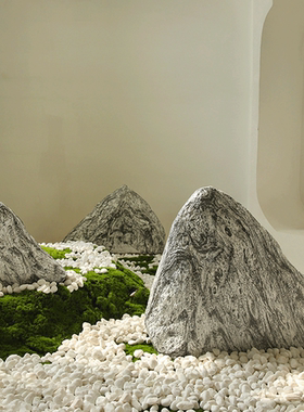 仿真假石头玻璃钢雪浪石庭院造景