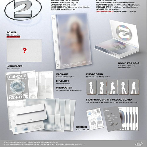 现货正版 (G)I-DLE GIDLE专辑 2 正规二女孩子们 CD小卡海报 特典 - 图2