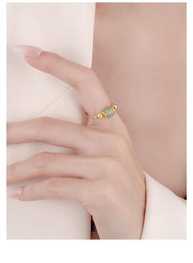 仿和田玉戒指女活口可调节古风甜美闺蜜礼物in胖手高级戒指/指环