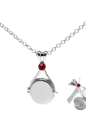 h2o赤砂印记贝壳项链鱼贝壳磁吸可开合项链吊坠合金镶钻几何型