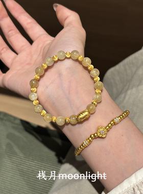 新中式仿水晶猫眼手串手链女