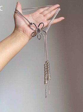 复古镂空花朵树叶流苏项链配饰