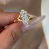 Retro gold imitation zircon ring for women with niche design