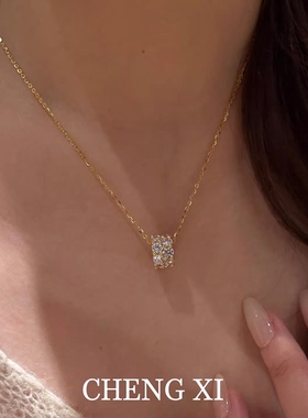 极简主义~ins仿钻爆闪小蛮腰项链