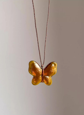 新中式复古编绳蝴蝶项链女配饰