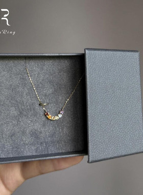 韩系多巴胺彩色项链女配饰小巧