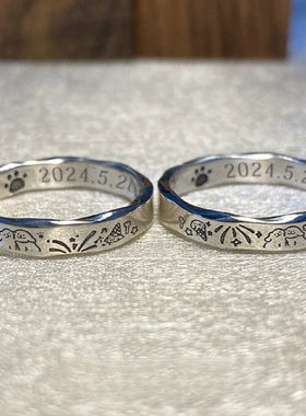 冰淇淋小狗戒指情侣款520