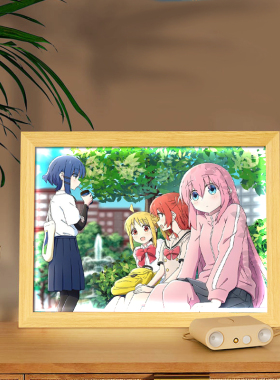孤独摇滚灯光画创意二次元发光装饰画山田凉后藤一里动漫小夜灯