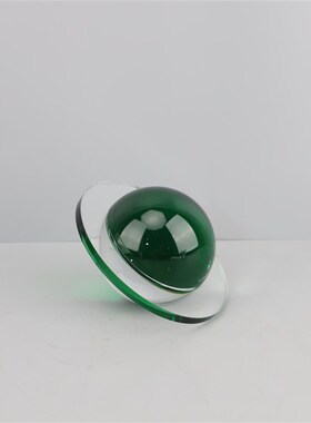 北欧简约创意水晶飞碟摆件办公室C书房卧室书柜玄关桌面家居装饰