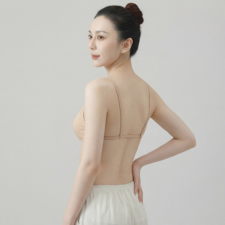 莫代尔无钢圈美背女士文胸薄中老年妈妈无痕露背交叉抹胸吊带内衣,淘宝优惠券,粉丝福利购,淘宝优惠卷