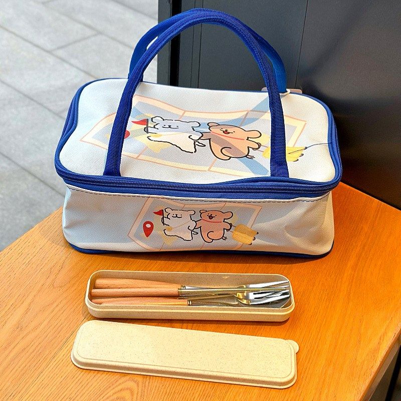 可爱保温饭盒袋大容量卡通防水手提便当包上班族带饭加厚铝箔餐包,淘宝优惠券,粉丝福利购,淘宝优惠卷