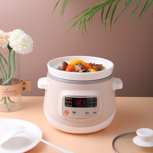 砂锅煲汤家用陶瓷炖锅石锅小号沙锅汤煲煮粥全自动智能预约插电用 - 图2