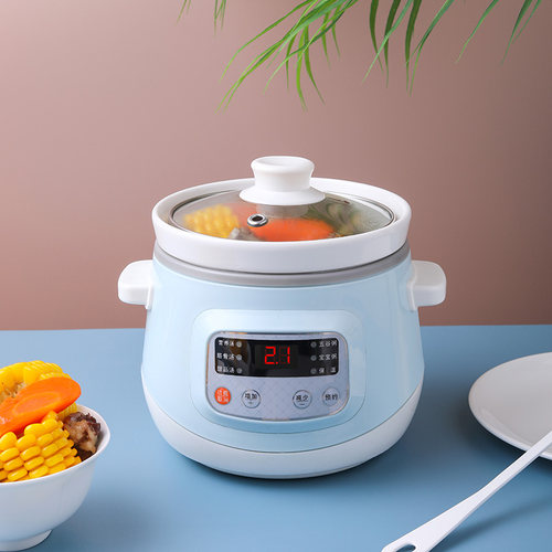 砂锅煲汤家用陶瓷炖锅石锅小号沙锅汤煲煮粥全自动智能预约插电用 - 图1