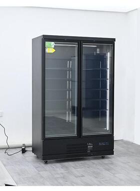 商用超市立式玻璃门风冷自动除霜饮料和冷冻食品冷藏冷冻展示柜