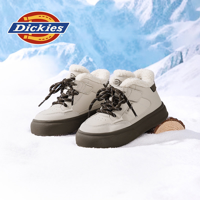 Dickies棉鞋女外穿2026新款冬季加绒鞋子加厚高帮女鞋保暖雪地靴