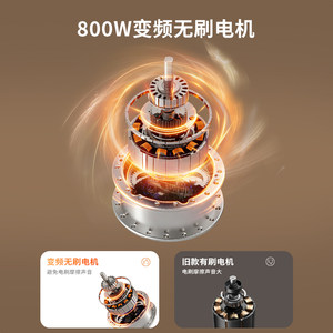 奥克斯变频轻音破壁机家用全自动多功能低音豆浆机搅拌榨汁料理机