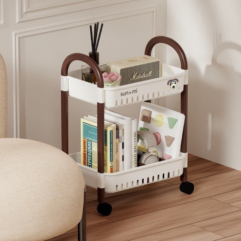 卧室收纳可厨房便携书架小推y车多层移动客厅收纳滑轮置物架刹车,淘宝优惠券,粉丝福利购,淘宝优惠卷