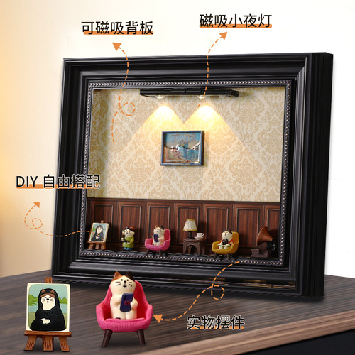 免打孔2025新款diy磁吸电表箱装饰画配电闸箱盒遮挡挂画遮丑神器 - 图2