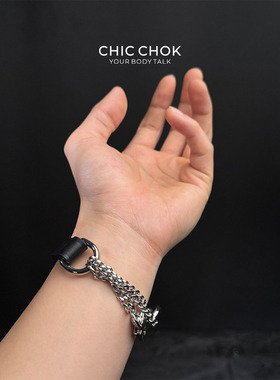 CHICCHOK正品独家设计真皮手环链男女原创手环choker窒息配套SM